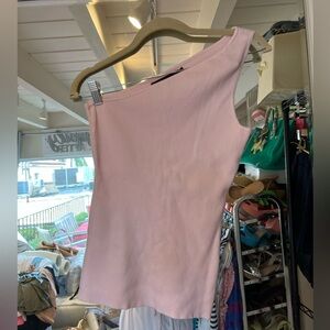 Chic One-Shoulder Pink Dress